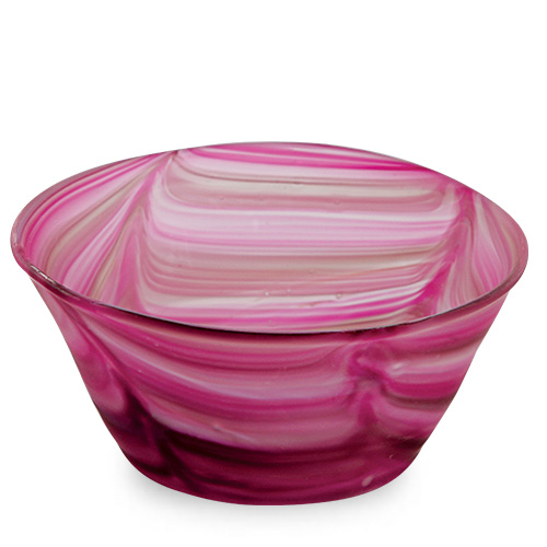 Mixed Pink Frosted Ice-Cream Bowl Malta,Glass Serving Bowls Malta, Glass Serving Bowls, Mdina Glass