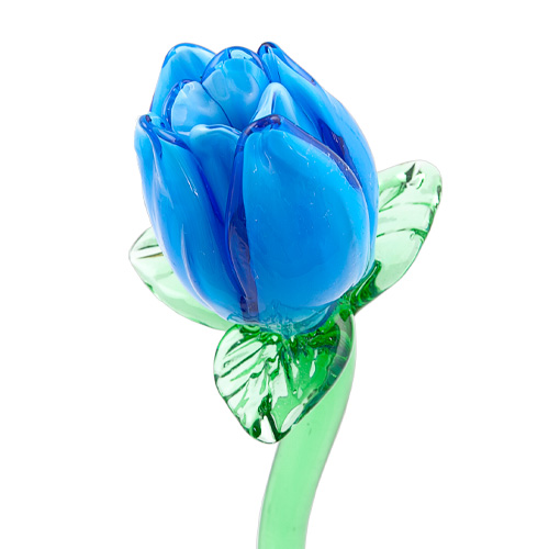 Light Blue Tulip Malta,Glass Flowers Malta, Glass Flowers, Mdina Glass