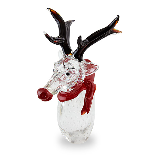 Reindeer Head Malta,Glass Festive Sculptures Malta, Glass Festive Sculptures, Mdina Glass