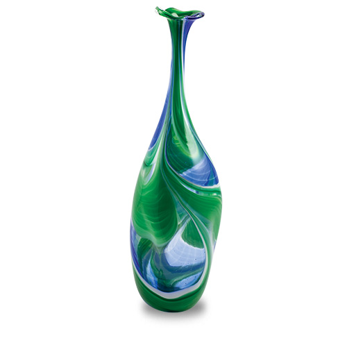 Kingfisher Large Triple Swirl Bottle Vase Malta,Glass Vases Malta, Glass Vases, Mdina Glass
