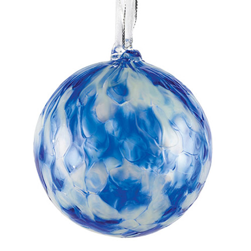 Candy Blue Small Round Bauble Malta,Glass Personalised Baubles Malta, Glass Personalised Baubles, Mdina Glass