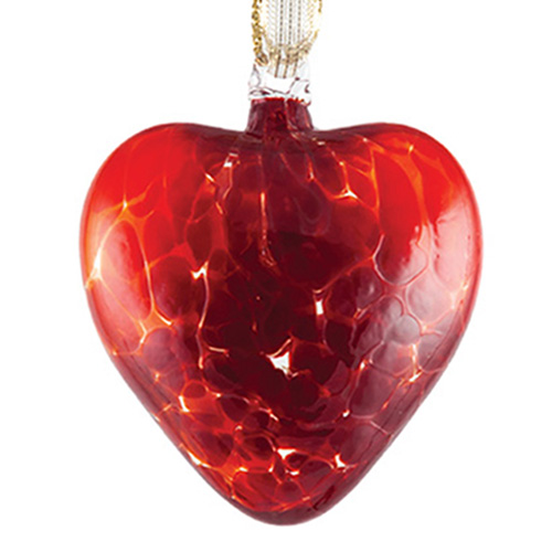 Red Heart Bauble Malta,Glass Baubles Malta, Glass Baubles, Mdina Glass