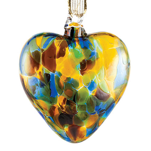 Sparkle Blue Heart Bauble Malta,Glass Personalised Baubles Malta, Glass Personalised Baubles, Mdina Glass
