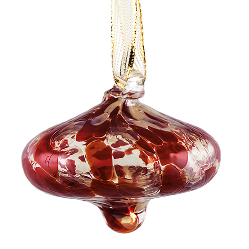 Candy Red Onion Bauble Malta,Glass Baubles Malta, Glass Baubles, Mdina Glass